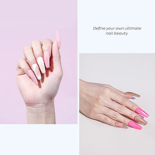 image for Modelones Poly Nail Gel Kit, 6 Colors Nail Extension Gel Kit Nude Poly