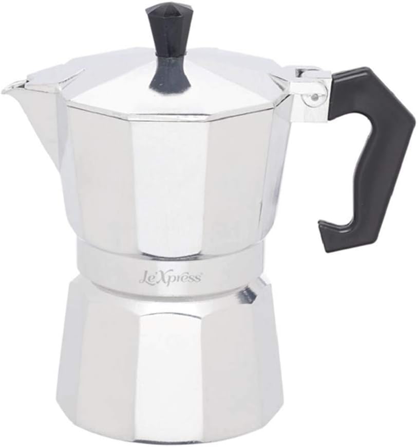 KitchenCraft Le'Xpress 3-Cup Stove Top Espresso Maker, 150 ml
