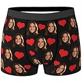 OCFTERY Custom Photo Boxer Briefs for Men - Personalized Gift with Face for Husband, Boyfriend, Dad - Funny Valentine's Day & Birthday Gift