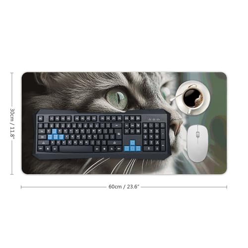 Tapis de souris de jeu imperméable avec base antidérapante chat - 2