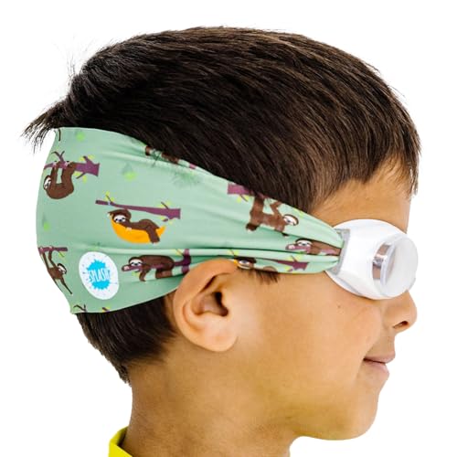 Image of Splash Place KIDS SWIM GOGGLES with Fabric Strap | Tangle-Free Swimming Goggles for Kids (HANG LOOSE)