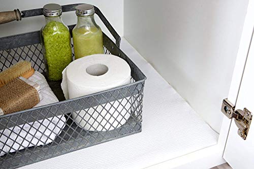 Duck 281875 Solid Grip Easyliner Shelf Liner - White, 20 In X 22 Ft Roll, 2 Rolls #TOP6