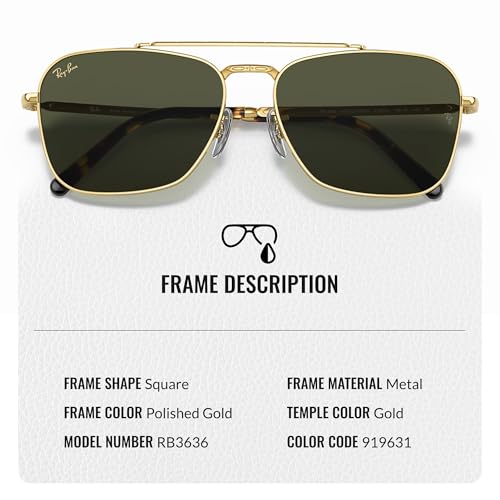 Ray-Ban RB3636 NEW CARAVAN Square Shaped Sunglasses for Men & Women with Official RAYBAN Eyewear Kit3