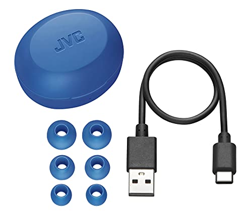 JVC HA-Z55T-A Gumy Mini True Wireless Earbuds, Long Battery Life (up to 15 Hours), Splash Protection (IPX4), Bluetooth 5.1, Single Ear Use, Compact charging case (Blue) JVC HA-Z55T-A Gumy Mini True Wireless Earbuds, Long Battery Life (up to 15 Hours), Splash Protection (IPX4), Bluetooth 5.1, Single Ear Use, Compact charging case (Blue)