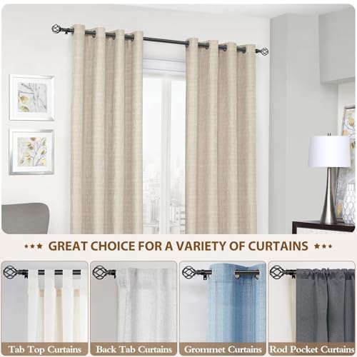 image for KAMANINA Replacement Finials for 1 or 7/8 Inch Curtain rods, Twisted C