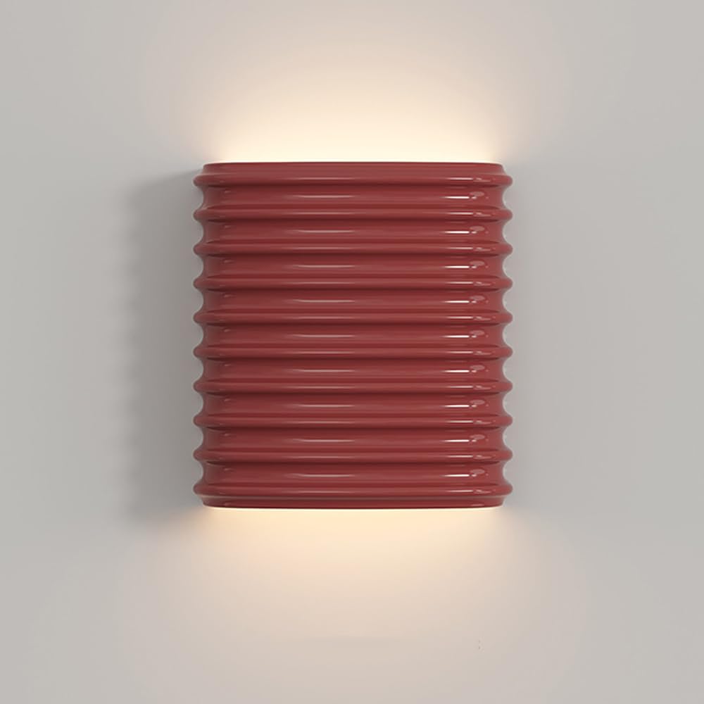Cone Shape Wall Sconce – Cream Resin & Metal Hardwired E27 Lamp, Nordic French Style Bedside Lighting For Bedroom, Kids Room, Living Room