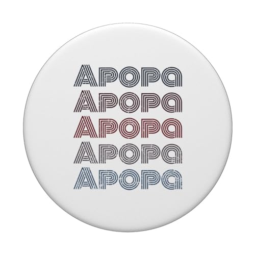 El Salvador 70's City Retro Vintage Apopa PopSockets Swappable PopGrip, Black - Image 3