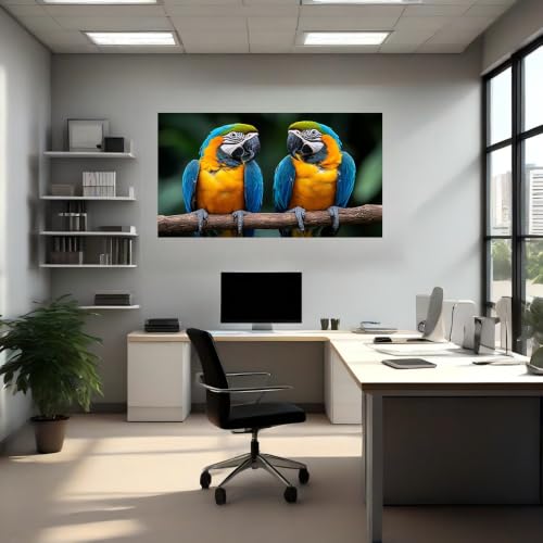 Vinilo decorativo de pared loro de la selva gran formato 4