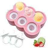 🍨【Disfrute de la Diversión de Bricolaje】Agregue sus ingredientes favoritos a los moldes de paletas de silicona para hacer diferentes tipos de paletas. Combínalo con leche, yogur, refrescos, jugos, frutas, helados, etc. para hacer tus propias paletas. Este es un gran regalo para un amigo o un niño pequeño.