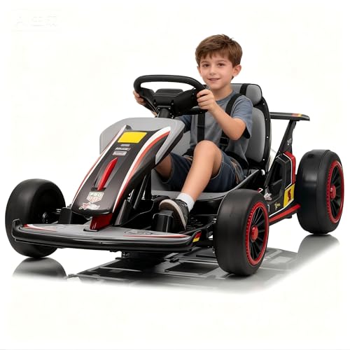 24V Kids Drift Go Kart, High-Speed Electric Racing Car with