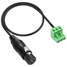 XMSJSIY XLR to 3-pin Phoenix Cable XLR 3P Female to PHX3M NBKF/2EDG-5.08 3pin PCB Screw Terminal Block Adapter Connector Cord for Speakers -0.4M/1.3FT