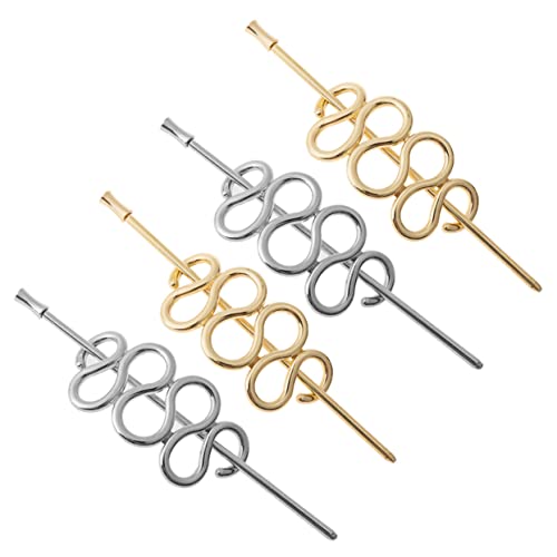 Bâtons à cheveux métal femme : pics chignon dorés et argentés rigides FRCOLOR