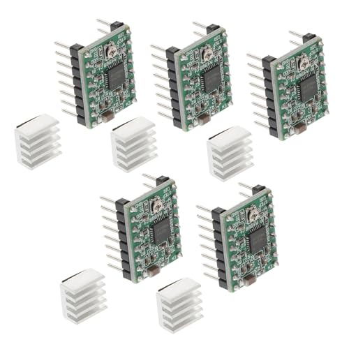 DIKACA 5pcs 3d Printing Motor Driver Stepper Motor Stepper Module Heat Building Drives