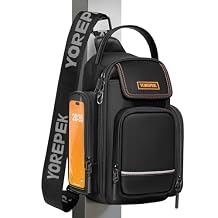 YOREPEK Insulated Magnetic Gym Bag, Small Gym Bag with Phone & Pouch for Air Tag, Crossbody Water-Resistant Bottle Carrier with Adjustable Strap for Work, Gym, Sports