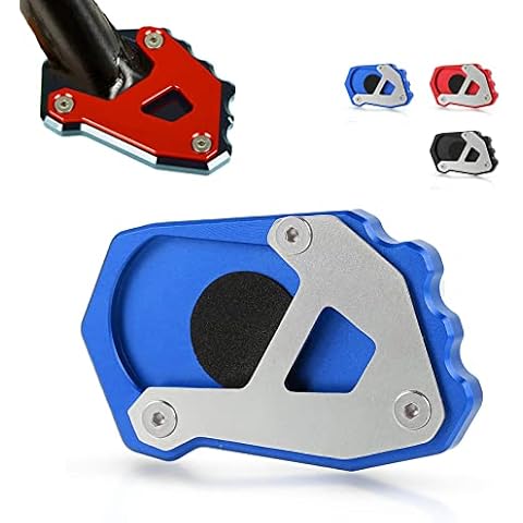 Motorcycle Kickstand Side Stand Enlarger Extension Enlarger Pate Pad for R1250GS Adventure R1200GS LC Adventure 2016-2021 Blue+Silver Cover