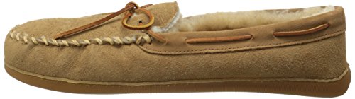 Minnetonka Men's Sheepskin Hardsole Moccasin Golden Tan Sheepskin 8Us #TOP7