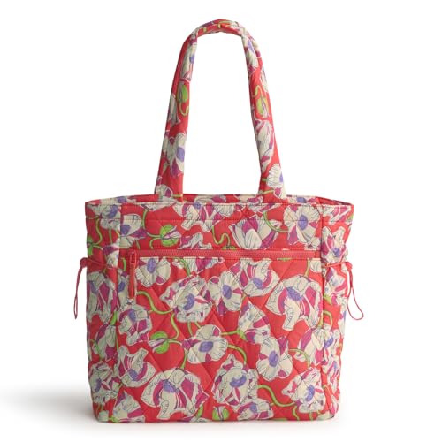 Vera Bradley Women's Featherweight Original Zip Tote, Swirling Poppies, One