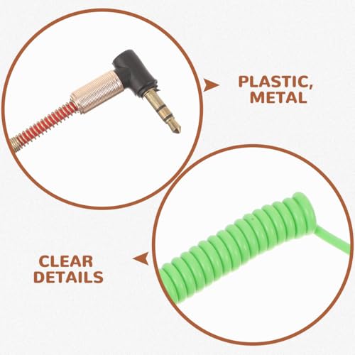 Cable auxiliar BESPORTBLE 3.5mm macho a macho espiralado miniatura 4