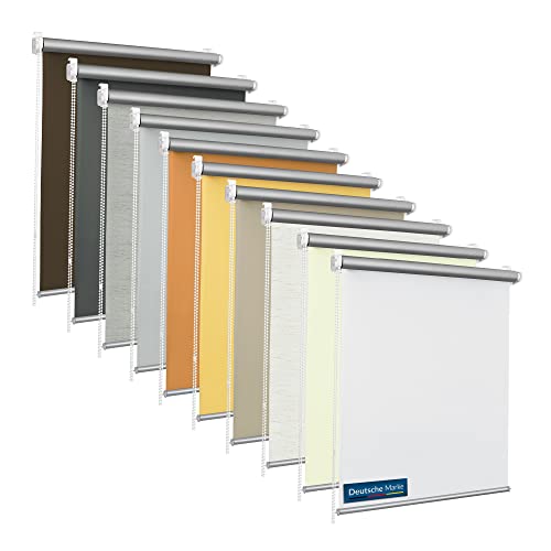 TEXMAXX® Verdunklungsrollo ohne Bohren - 60 x 100cm (Stoffbreite 56 cm) - in Grau/Thermo Rollos für Fenster ohne Bohren/Fensterrollo innen ohne Bohren/Thermorollo ohne Bohren inkl. Zubehör