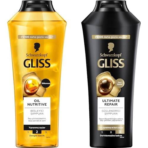 Gliss şampuan seti (Oil Nutritive ve Ultimate Repair, 2 x 400 ml)