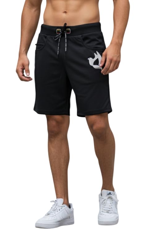 avyana Lycra Runnig Shorts for Man (Black) Slim Fit Joggers | Stretchable Comfortable Gym Bottoms | Casual Sportswear for Men-picture-12