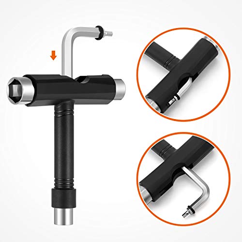 image for Sumind 22 Pieces Multifunctional Skate Tools Portable T Tool Skate Acc