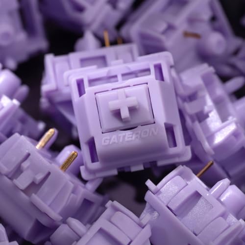 Image of MELETRIX WS POM Purple Linear Mechanical Keyboard Switch (35Pcs) - 5 Pin Pre-lubed 22mm Dual-Stage Spring Switches with Full POM Material, Compatible with MX Keycaps for Gaming Keyboard