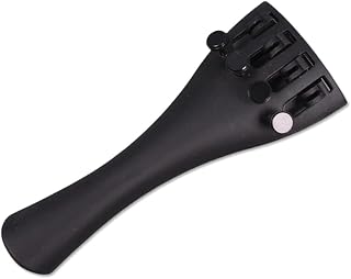 4/4 Full Size Violin Tailpiece, Carbon fiber material, Fits 4/4 Violin Replacement Part and DIY Luthiers,Black nut