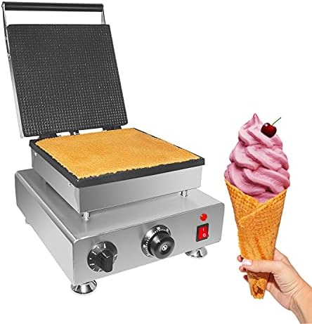 GenericPro Square Waffle Cone Maker | Ice Cream Cone Waffle Iron | Nonstick Coating | 110V