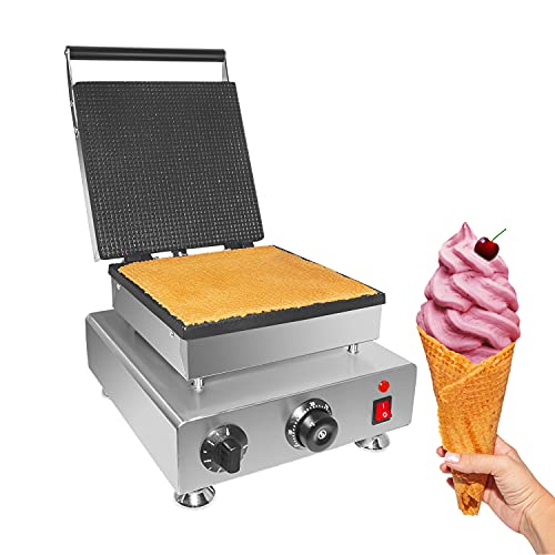 Genericpro Square Waffle Cone Maker | Ice Cream Cone Waffle Iron | Nonstick Coating | 110V #TOP26