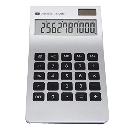 Calculators Large Display, Graphing Calculator Desktop Calculator 10-Digit Dual Power Handheld Desktop Calculator with Large LCD Display Big Sensitive Button, Black