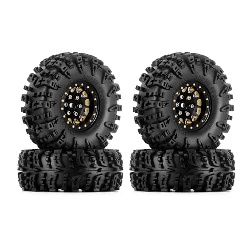 Pneus de roue 1.3 INJORA pour rouler dans la boue et franchir les rochers en RC crawler 1/18