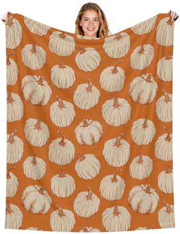 Fall Thanksgiving Throw Blanket 60 X 50 Inch Burnt Orange Autumn ...