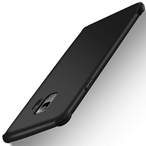 REALIKE Samsung Galaxy S9 Phone Case in Slim Fit Protective Thin Heavy Duty Military Grade Hybrid Cover with Bumper Shockproof for S9 -Black Color