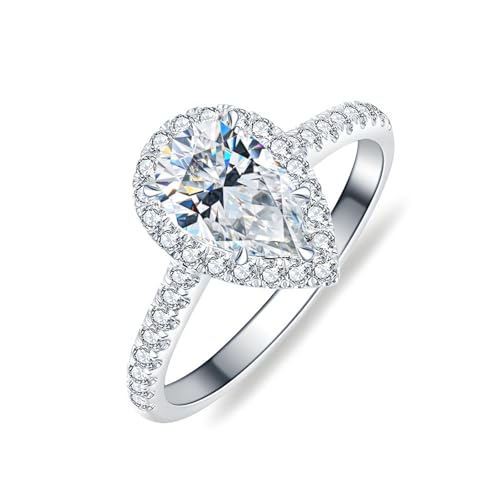 TUSRORSU 2CT ���A�b�T�i�C�g�����O �����p D �J���[ VVS1 �N�����e�B �� ����w�� 925�X�^�[�����O�V���o�[ �����w�� �T�C�Y5-9, 7, �V���o�[, ���A�T�i�C�g