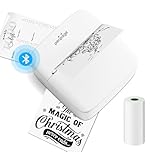 PeriPage Mini Printer, Small Photo Printer for Study Photos Notes,Thermal Sticker Printers Compatible with IOS/Android, Label Maker Machine, White