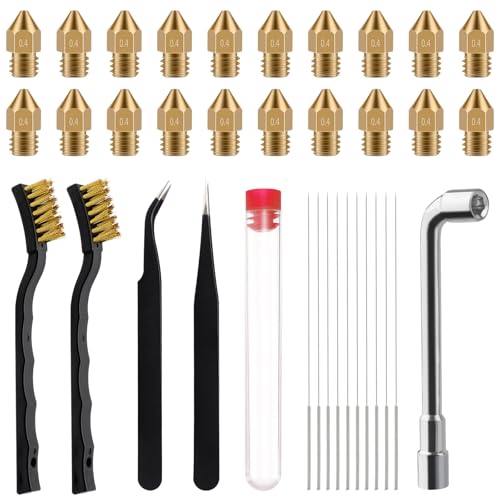 Ender 3 Nozzles 0.4MM 20Pcs + Cleaning Kit for Creality Mk8
