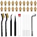Ender 3 Nozzles 0.4MM,20Pcs Brass Hotend Nozzles with 16Pcs 3D Printer Nozzle Cleaning Kit,3D Printer Toos for Creality Mk8 Ender 3/Ender 3 Pro Upgrades/Ender 3 V2,3D Printer Accessories