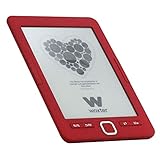 libro electronico con luz o sin luz Display de 6" e-Ink Pearl Plus, 16 niveles de escala de grises; ranura micro-SD; memoria interna 4 GB; batería e litio de 1500 mAH; textura engomada agradable al tacto