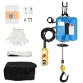 3-in-1 Electric Hoist, 24.93ft Lifting Height, 1500W Portable Electric Winch w/Wireless Remote Control & Pendant Controller, 1,100lb Overhead Crane for Lifting Work