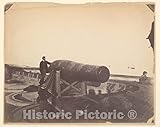Historic Pictoric Photo Print : Alexander Gardner - Cannon, Fortress Monroe : Vintage Wall Décor : 10in x 08in