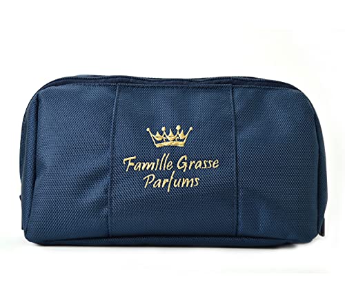 Trousse de toilette Bleu -unisex -Famille Grasse Parfums -voyage cosmétique sac portable organisateur, sac de toilette multifonction pour hommes femme, idéal pour salle de bains, gymnastique, business Cover