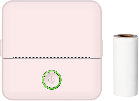 2Inches Pocket Printer Portable Thermal Machine Wireless BT Connection for Picture Label DIY Handcraft List Memo Notes Journal Receipt Instant with 1 Roll Paper