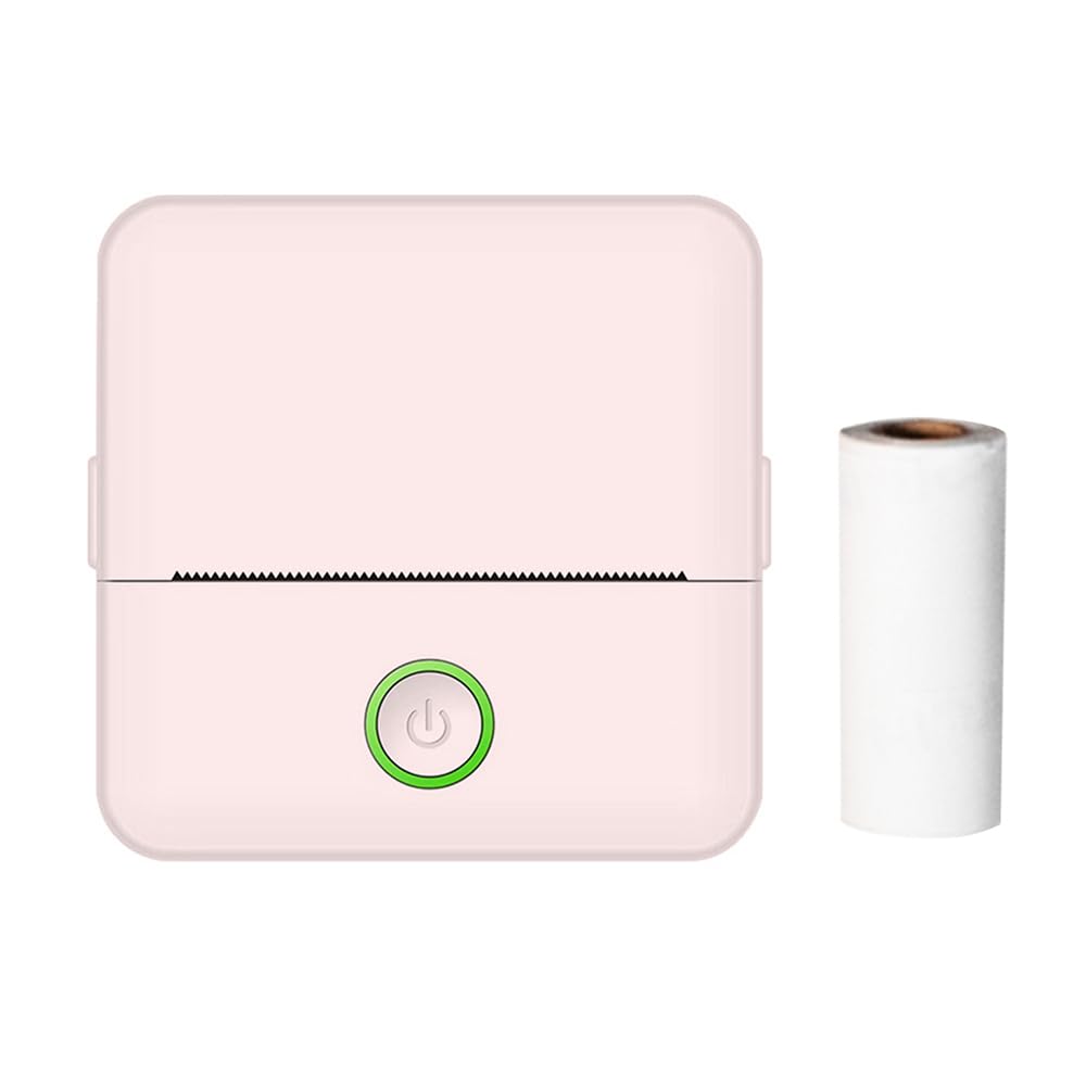 Eacam Gift for Kids - Mini Pocket Printer Portable Photo Printer Thermal Printer Machine Wireless BT Printer for Picture Label DIY Handcraft Receipt Instant Sticker, Printer with 1 Roll Thermal Paper