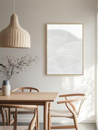 Image of Framed 3-Piece Neutral Abstract Textured Wall Art - Modern Boho Wall Decor for Living Room, Bedroom & Bathroom - Large 3D Framed Artwork for Contemporary Home Decor,20 x 28 inches x3 pieces