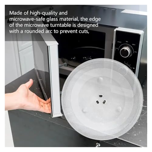 Microplaque en verre 24,5 cm pour micro-ondes avec support stable - 4