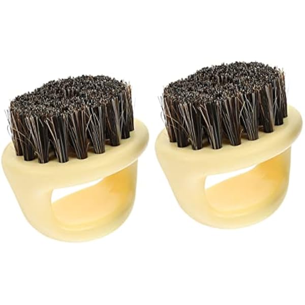 Healeved 2kawałki Ergonomiczna Szczotka Do Brody z Włosiem Naturalnym Idealna Do Stylizacji i Czyszczenia Brody Domu i Barber Shopie Wygodny Uchwyt Uniwersalne Zastosowanie