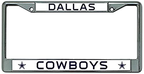 Rico Industries Marco de Placa de Cromo NFL, FC1802, Plata, 12' x 6'