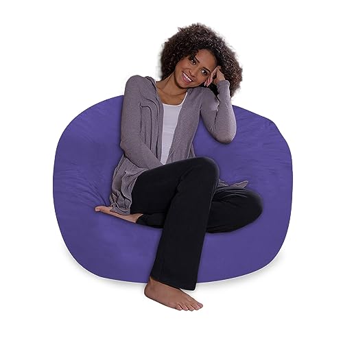 ソファサック(Sofa Sack) ウルトラソフト クッションチェア パープル 大人も子供も使える マイクロスエードカバー付き プラッシュ メモリーフォーム 61D×61W×51Hcm 【日本正規輸入品】