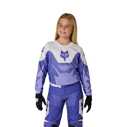 Fox Racing Youth 180 Motocross Dirt Bike Jersey, Purple Dove Noble, Large